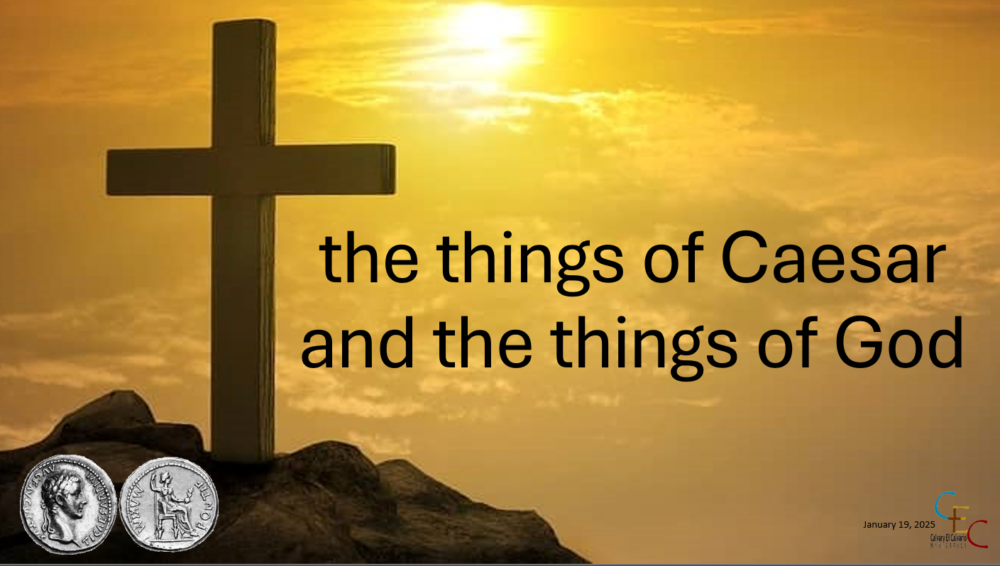the things of Caesar and the things of God Image
