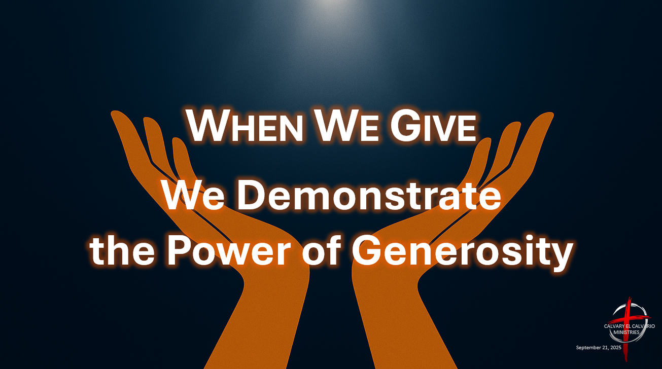 ... We Demonstrate the Power of Generosity Image